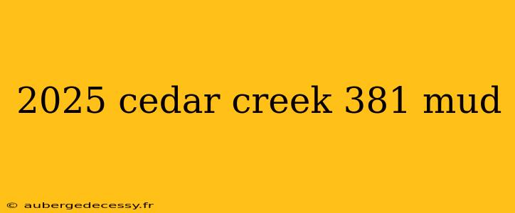 2025 cedar creek 381 mud