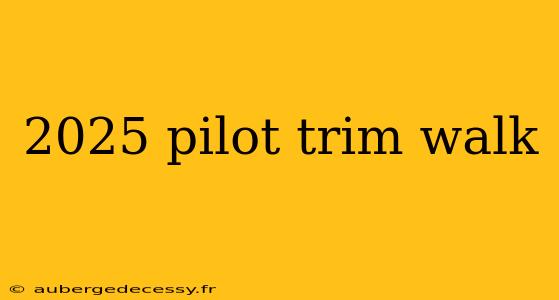 2025 pilot trim walk