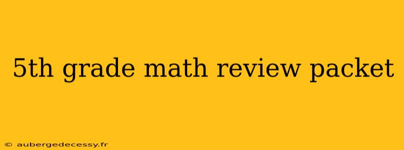 5th grade math review packet