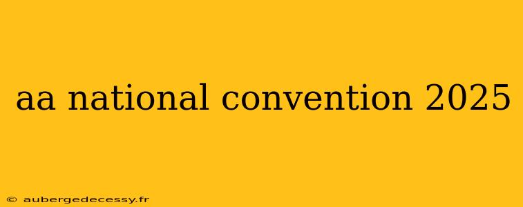 aa national convention 2025