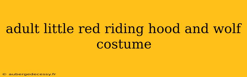 adult little red riding hood and wolf costume