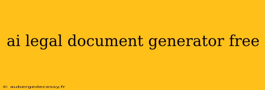 ai legal document generator free