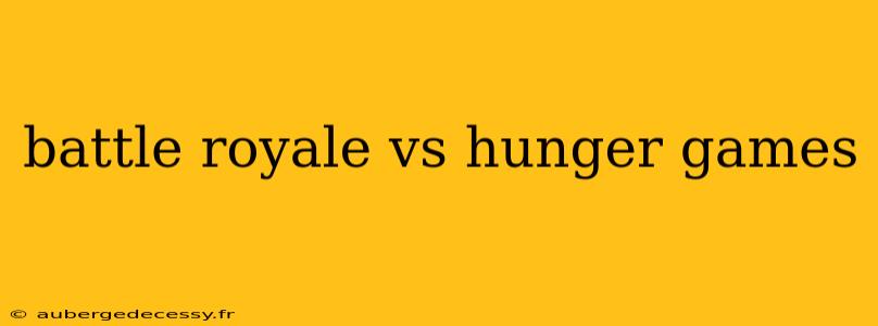 battle royale vs hunger games