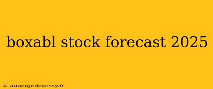 boxabl stock forecast 2025