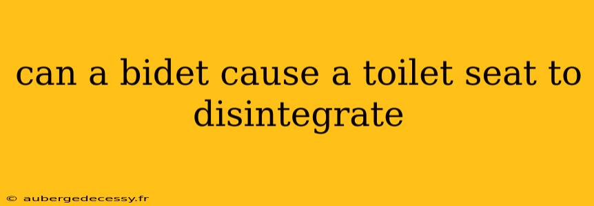 can a bidet cause a toilet seat to disintegrate