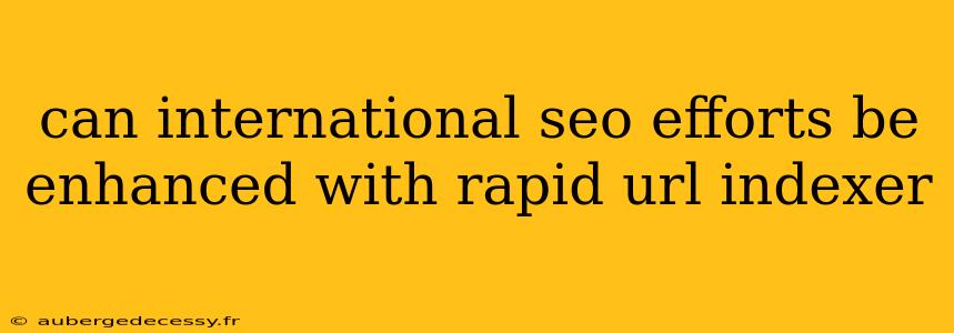 can international seo efforts be enhanced with rapid url indexer