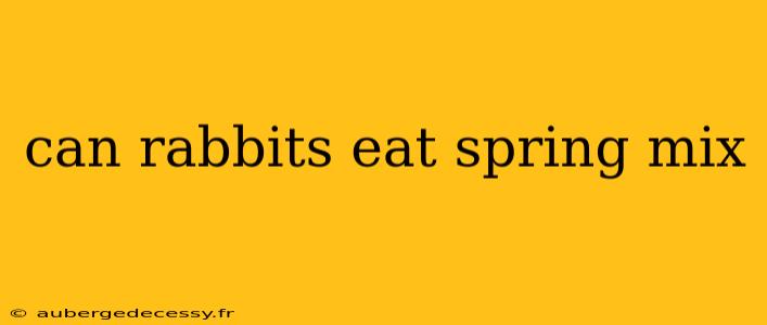 can rabbits eat spring mix