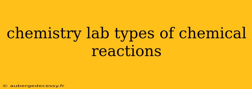 chemistry lab types of chemical reactions