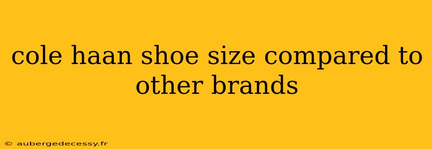 cole haan shoe size compared to other brands