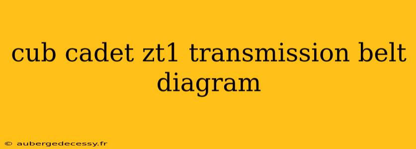 cub cadet zt1 transmission belt diagram