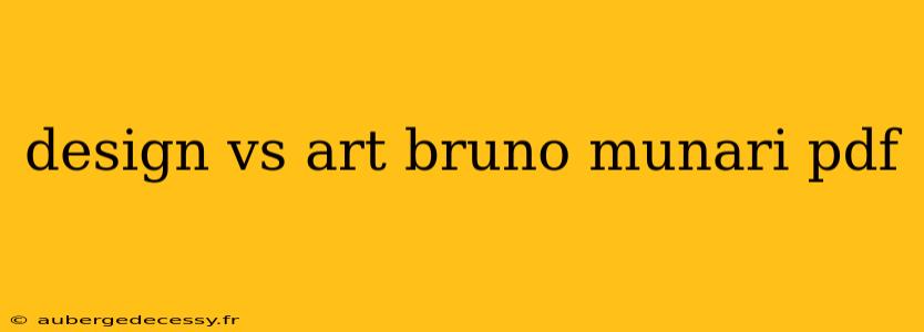 design vs art bruno munari pdf