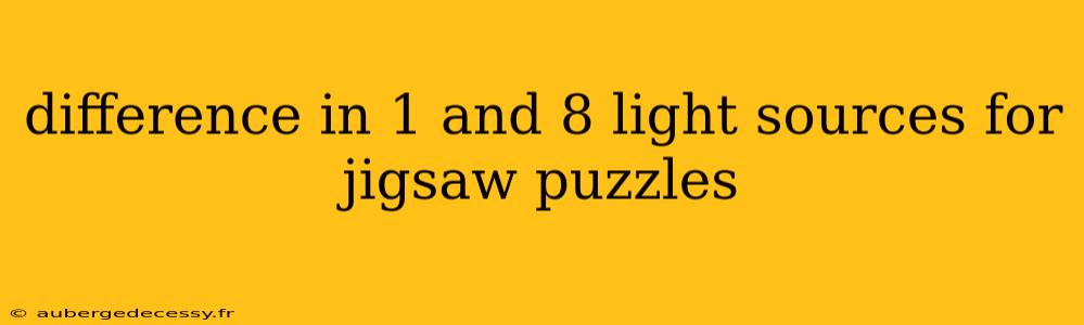 difference in 1 and 8 light sources for jigsaw puzzles