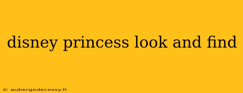 disney princess look and find