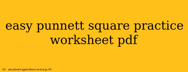 easy punnett square practice worksheet pdf