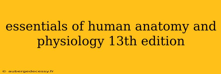 essentials of human anatomy and physiology 13th edition