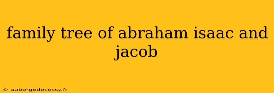 family tree of abraham isaac and jacob