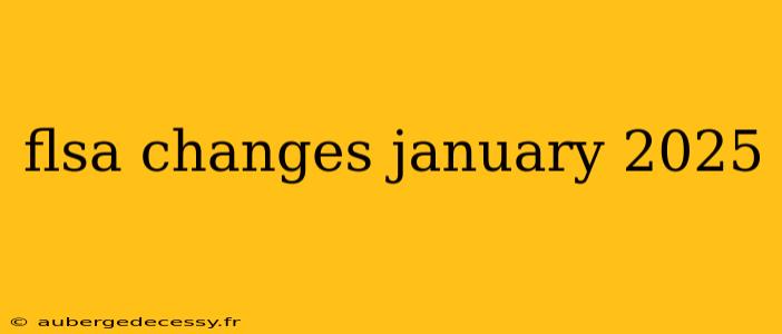 flsa changes january 2025