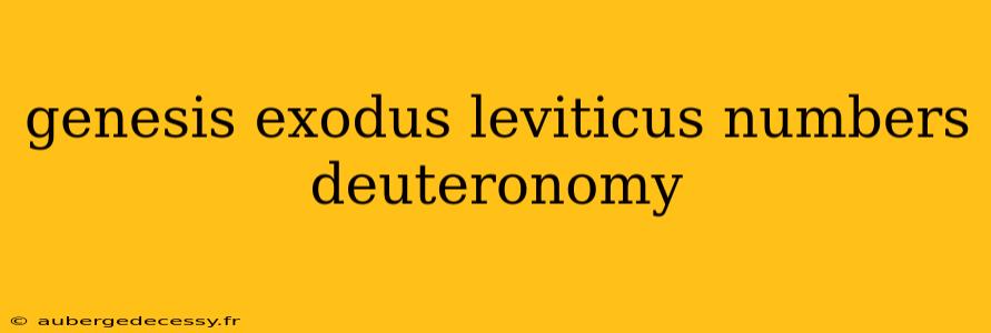 genesis exodus leviticus numbers deuteronomy