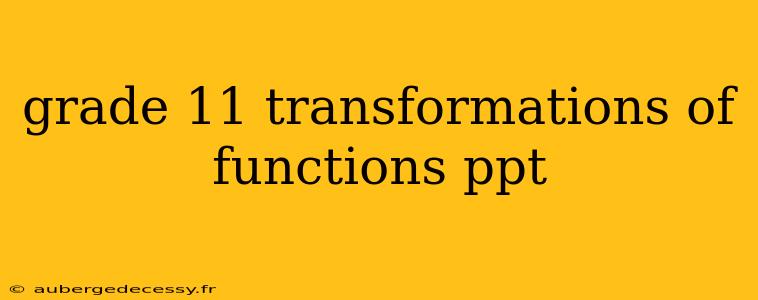 grade 11 transformations of functions ppt