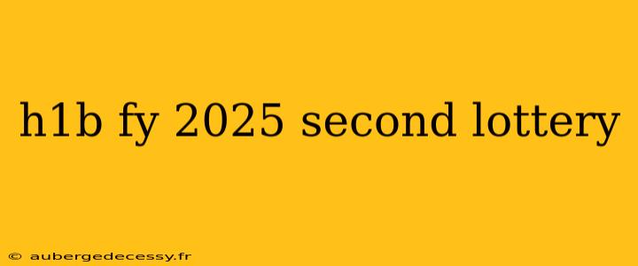 h1b fy 2025 second lottery