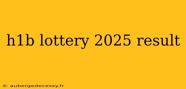 h1b lottery 2025 result