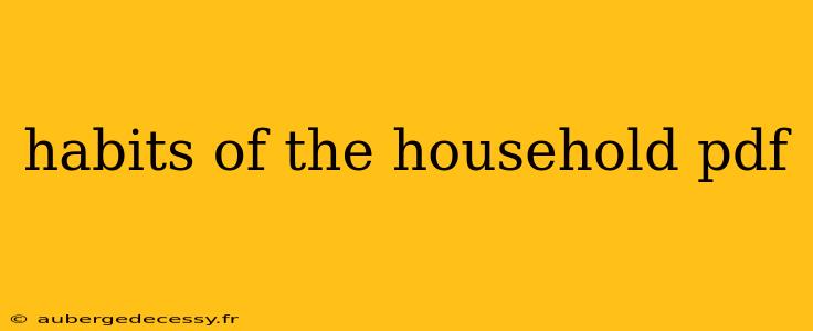 habits of the household pdf