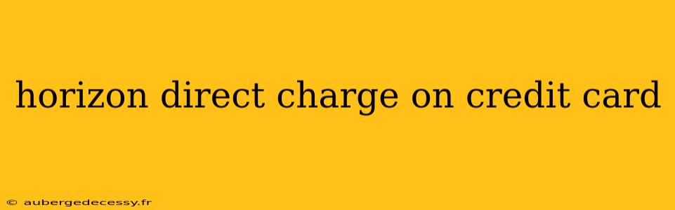 horizon direct charge on credit card