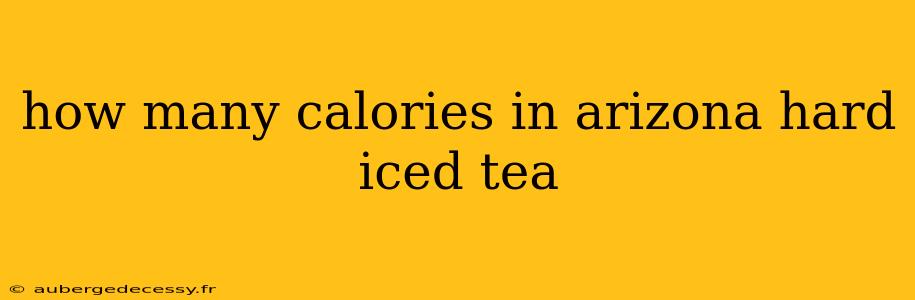 how many calories in arizona hard iced tea