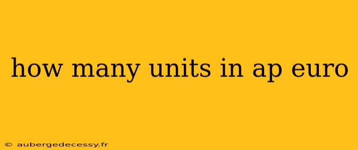 how many units in ap euro