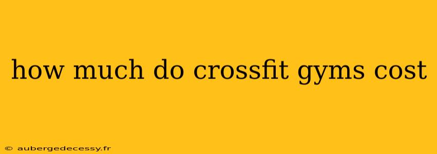 how much do crossfit gyms cost