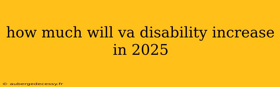 how much will va disability increase in 2025