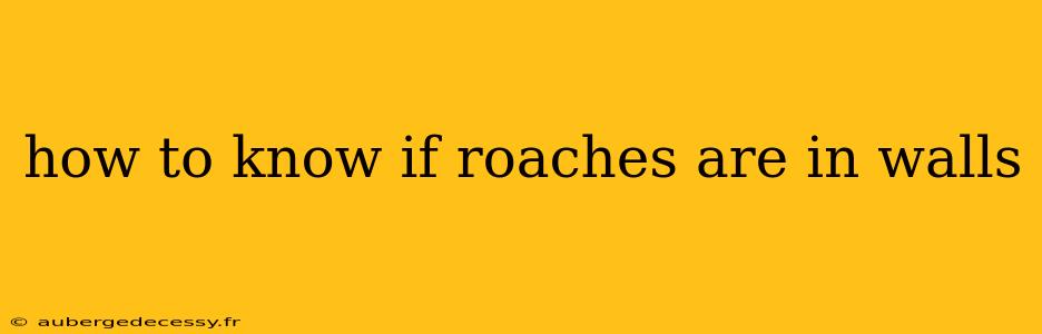 how to know if roaches are in walls