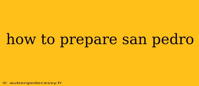 how to prepare san pedro