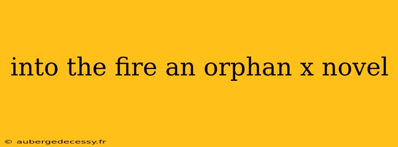 into the fire an orphan x novel