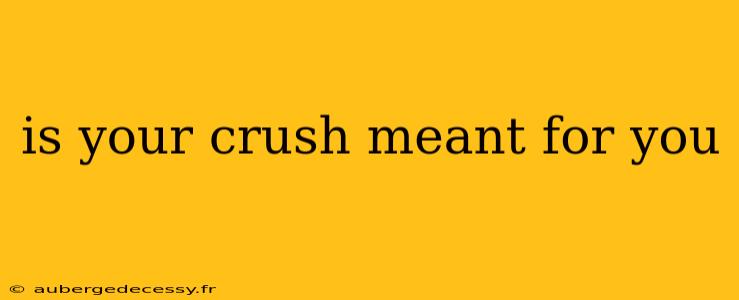 is your crush meant for you