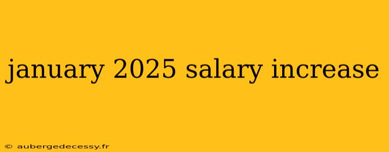 january 2025 salary increase