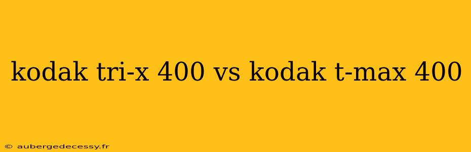 kodak tri-x 400 vs kodak t-max 400