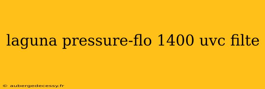 laguna pressure-flo 1400 uvc filte