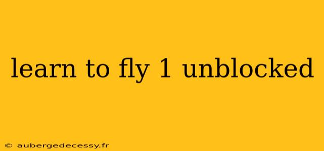 learn to fly 1 unblocked