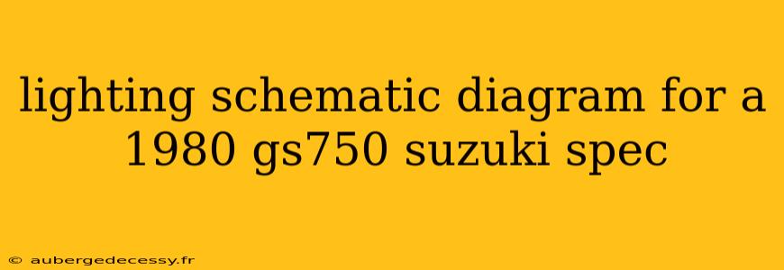 lighting schematic diagram for a 1980 gs750 suzuki spec