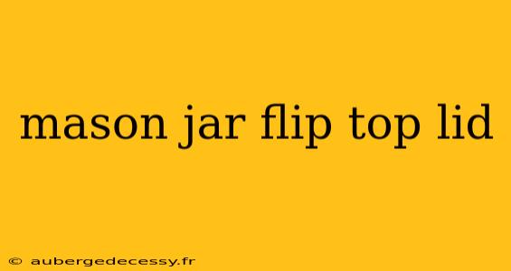 mason jar flip top lid