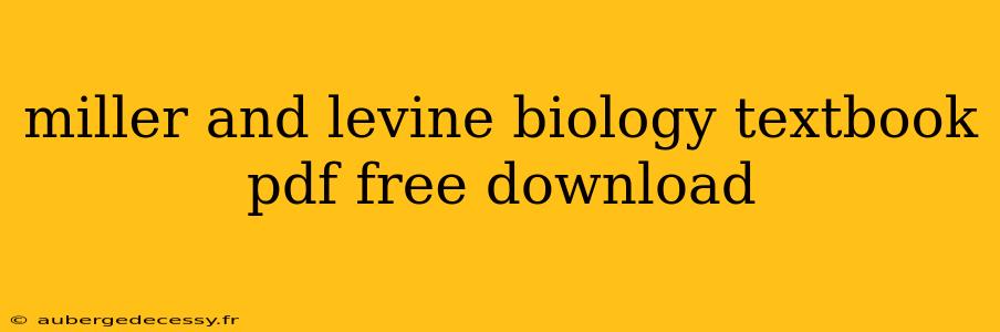 miller and levine biology textbook pdf free download