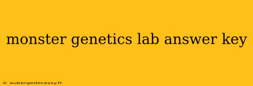 monster genetics lab answer key