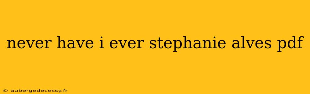 never have i ever stephanie alves pdf