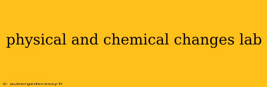 physical and chemical changes lab