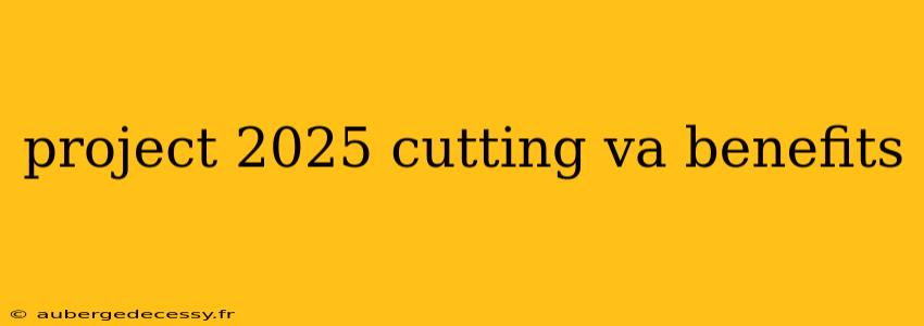 project 2025 cutting va benefits