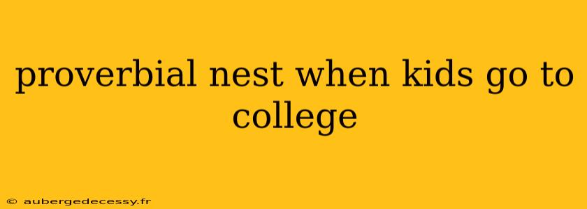 proverbial nest when kids go to college