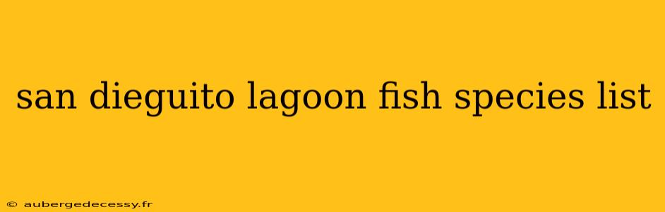 san dieguito lagoon fish species list