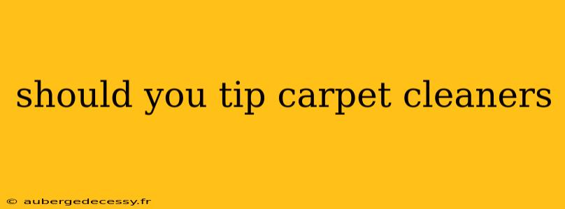 should you tip carpet cleaners