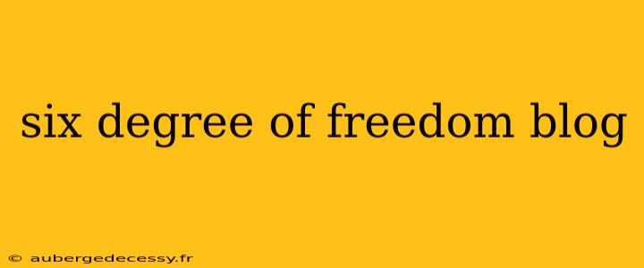 six degree of freedom blog